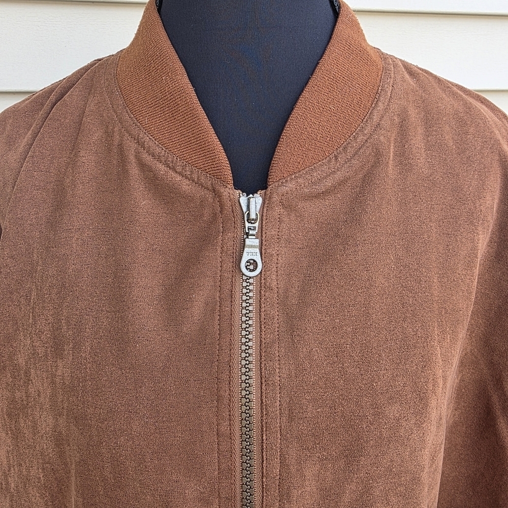 Vintage Winner Mate Suede Bomber Jacket | Water Resistant | Brown | L - Picture 3 of 12